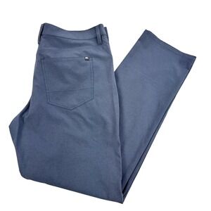 Travis Mathew Pants Mens 36 Blue Stretch Chino 5 Pocket Golf Travel Casual 37x32